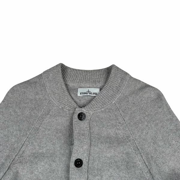 Stone Island 2016 Grey Buttoned Wool Cardigan - Large