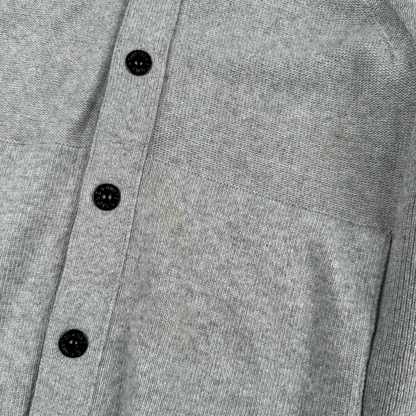 Stone Island 2016 Grey Buttoned Wool Cardigan - Large
