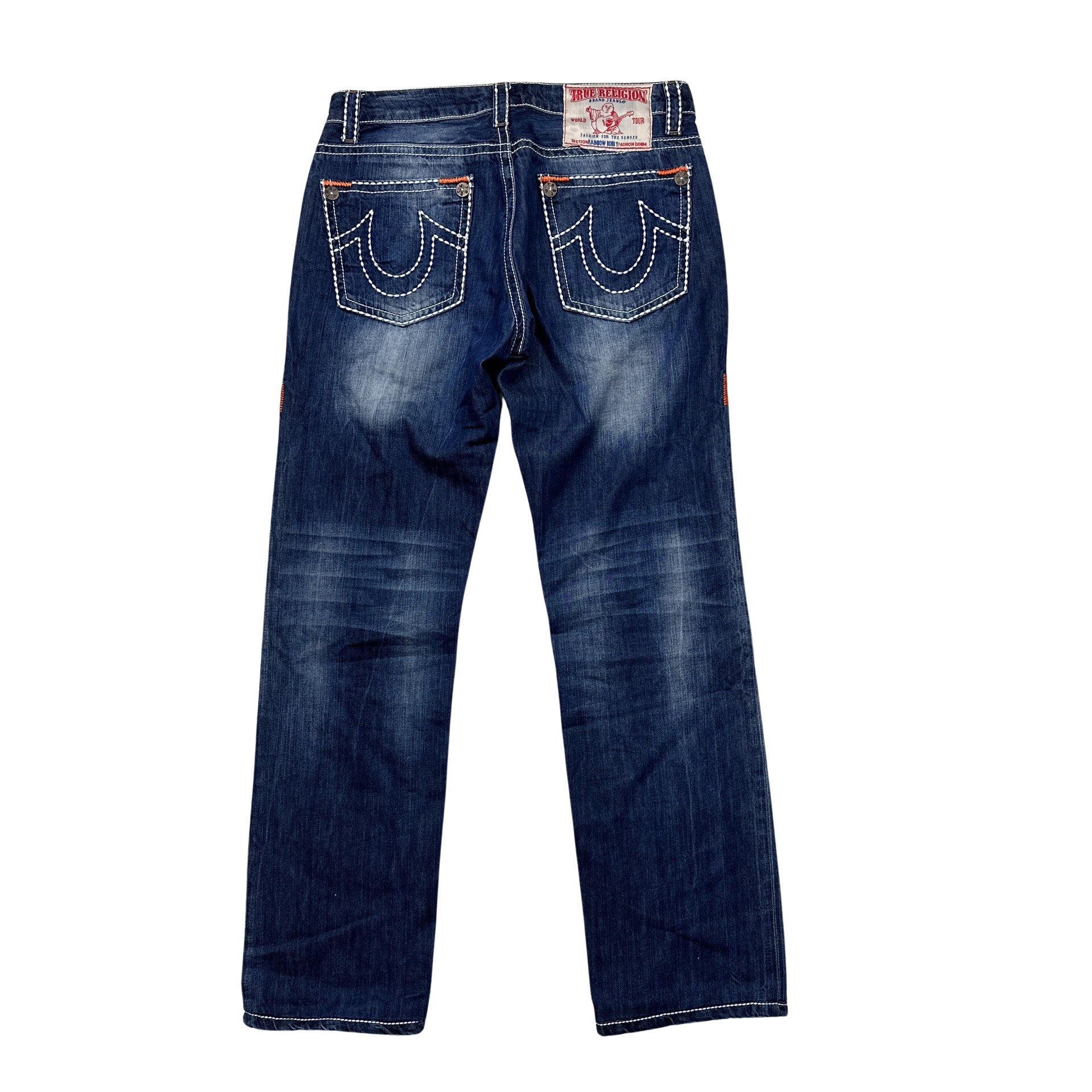 True Religion Rainbow Bobby Contrast Stitch Denim Jeans - 34