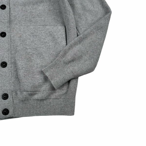 Stone Island 2016 Grey Buttoned Wool Cardigan - Large