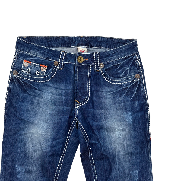 True Religion Rainbow Bobby Contrast Stitch Denim Jeans - 34"