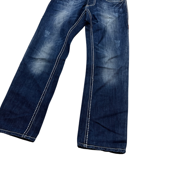 True Religion Rainbow Bobby Contrast Stitch Denim Jeans - 34"