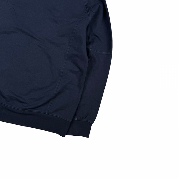 CP Company Navy Cotton Lens Viewer Zip Detail Crewneck - Medium