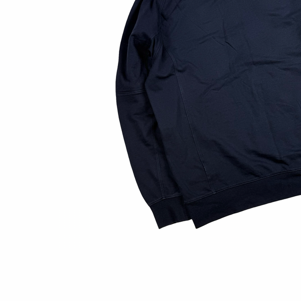 CP Company Navy Cotton Lens Viewer Zip Detail Crewneck - Medium