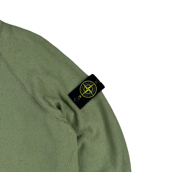 Stone Island 2023 Green Soft Cotton Blend Crewneck Jumper - Large