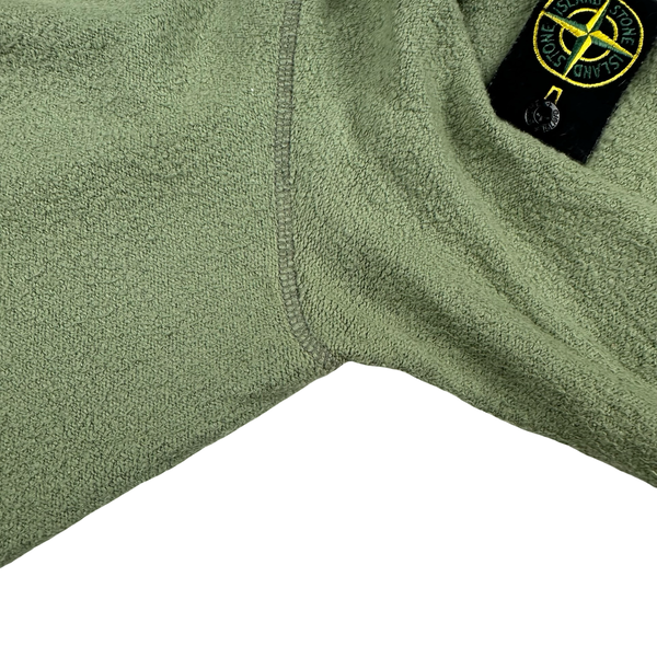 Stone Island 2023 Green Soft Cotton Blend Crewneck Jumper - Large