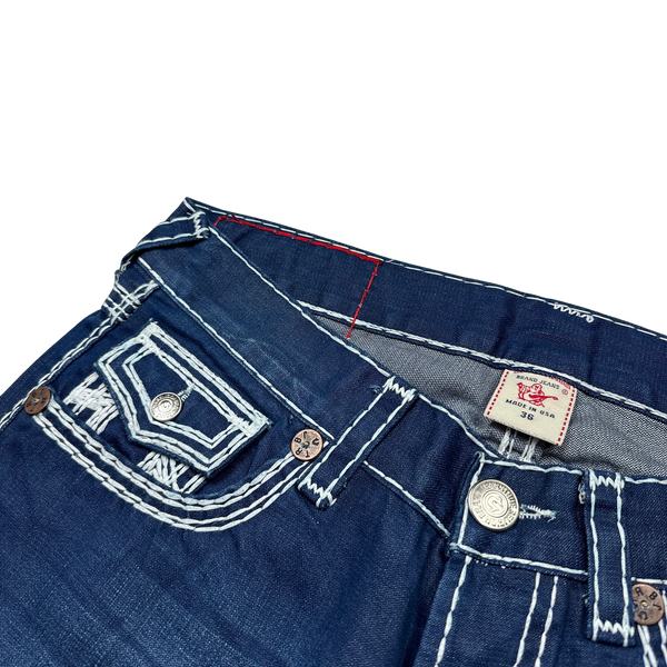True Religion Ricky Big QT Contrast Stitch Denim Jeans - 36"