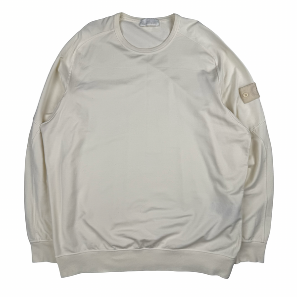 Stone Island 2020 Cream Ghost Cotton Crewneck Pullover Jumper - XXL