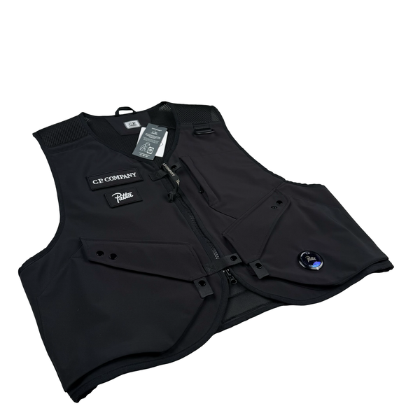 CP Company Patta Black Shell Lens Viewer Utility Vest Gilet - XL