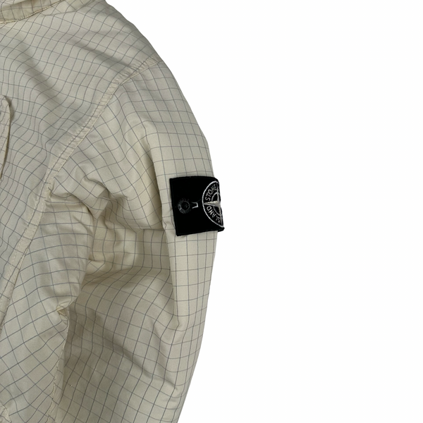 Stone Island 2020 Cream Reflective Ripstop Chine Primaloft Jacket - Small