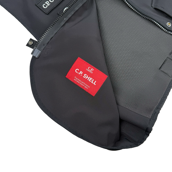 CP Company Patta Black Shell Lens Viewer Utility Vest Gilet - XL