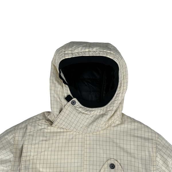 Stone Island 2020 Cream Reflective Ripstop Chine Primaloft Jacket - Small