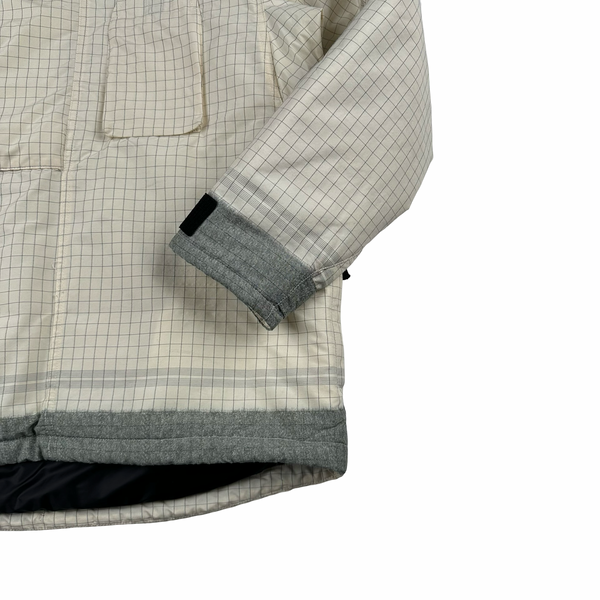 Stone Island 2020 Cream Reflective Ripstop Chine Primaloft Jacket - Small