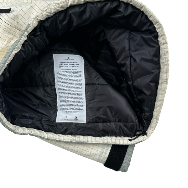 Stone Island 2020 Cream Reflective Ripstop Chine Primaloft Jacket - Small