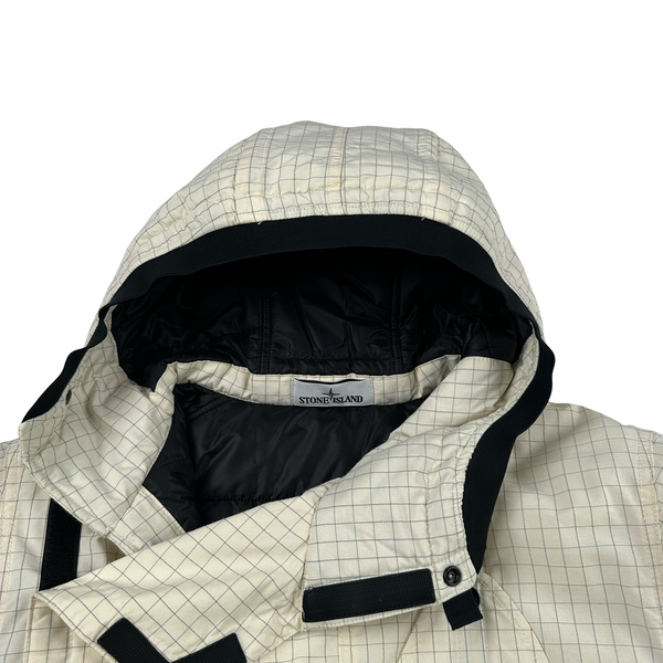 Stone Island 2020 Cream Reflective Ripstop Chine Primaloft Jacket - Small