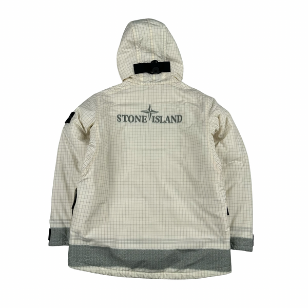 Stone Island 2020 Cream Reflective Ripstop Chine Primaloft Jacket - Small