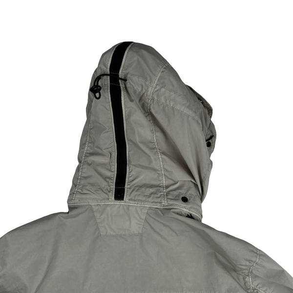 CP Company Grey Nycra Goggle Jacket - Large