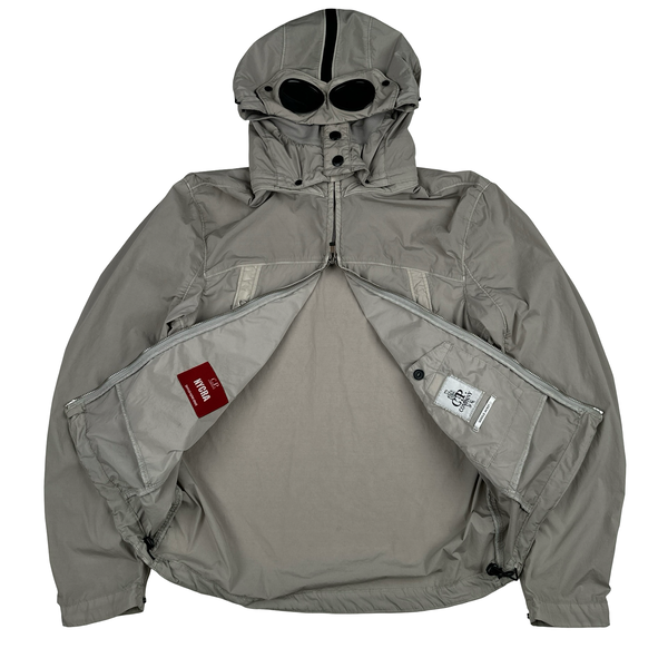 CP Company Grey Nycra Goggle Jacket - Large