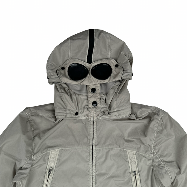 CP Company Grey Nycra Goggle Jacket - Large