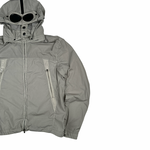 CP Company Grey Nycra Goggle Jacket - Large