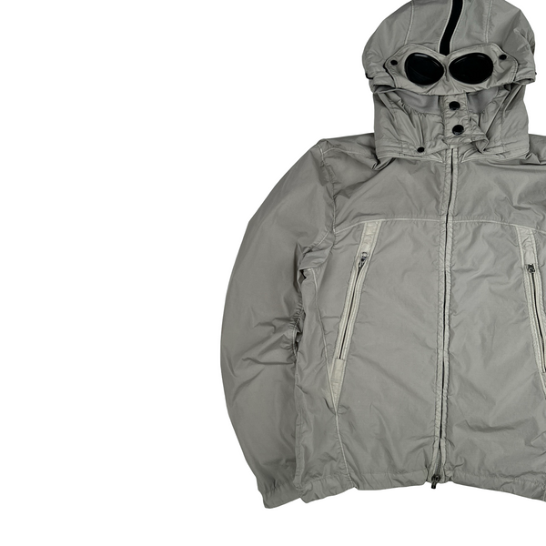 CP Company Grey Nycra Goggle Jacket - Large