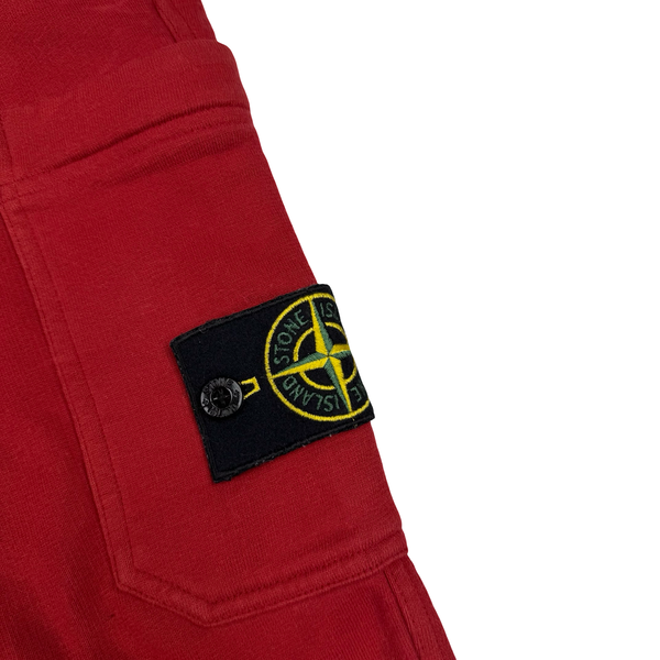 Stone Island 2015 Red Cotton Joggers - Medium