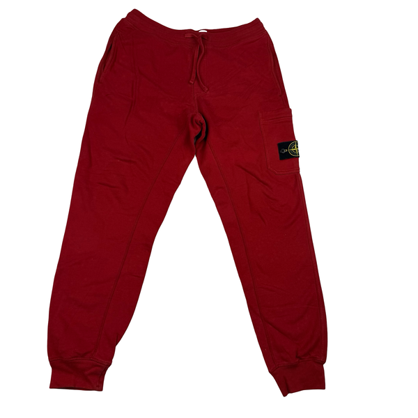 Stone Island 2015 Red Cotton Joggers - Medium