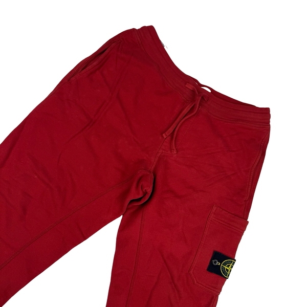 Stone Island 2015 Red Cotton Joggers - Medium