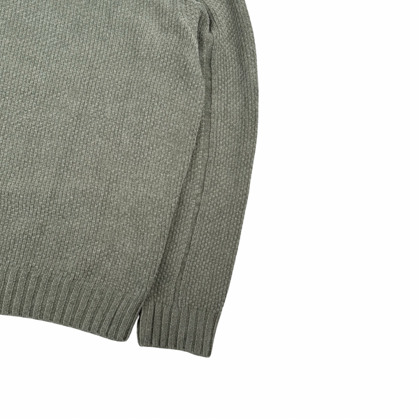 Stone Island 2026 Sage Cotton Chenille Knit Crewneck Jumper - Medium