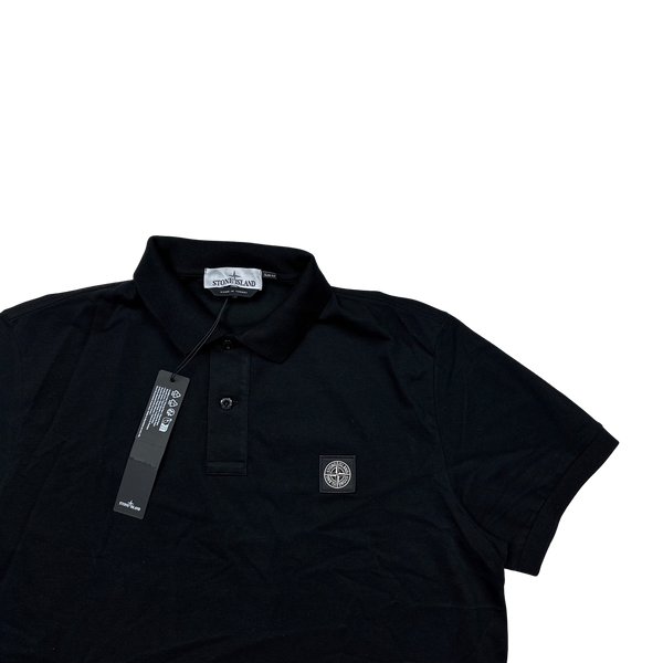 Stone Island 2023 Black Short Sleeved Polo Shirt - XL