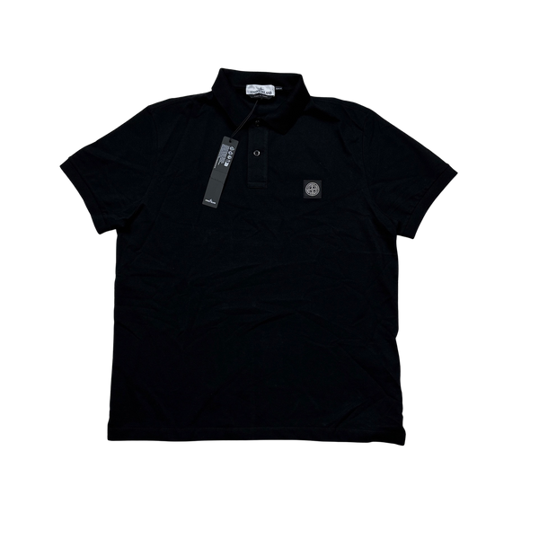 Stone Island 2023 Black Short Sleeved Polo Shirt - XL