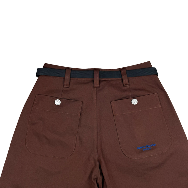 Stone Island 2025 Brown Canvas Marina Gabardin Chino Trousers - 30" (Small) / 32" (Medium)