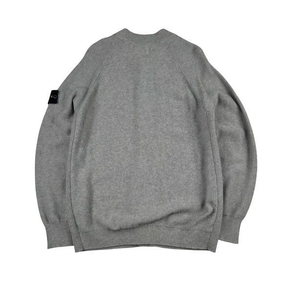 Stone Island 2016 Grey Buttoned Wool Cardigan - Large
