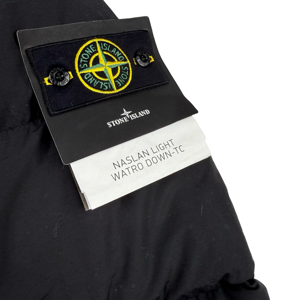 Stone Island Black Naslan Light Watro Down TC Puffer - Medium