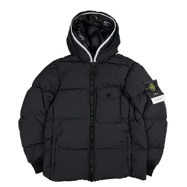 Stone Island Black Naslan Light Watro Down TC Puffer - Medium
