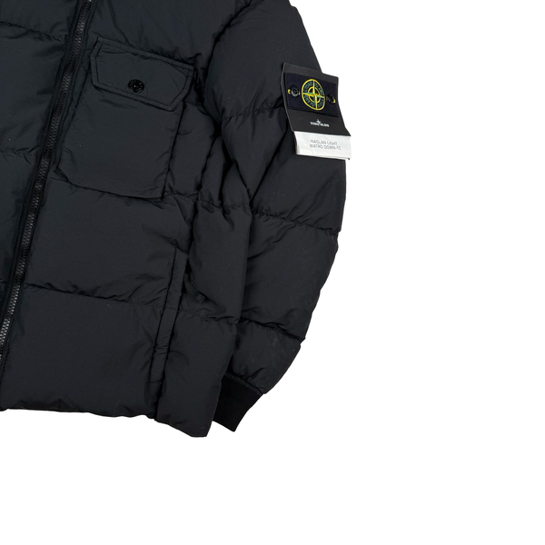 Stone Island Black Naslan Light Watro Down TC Puffer - Medium