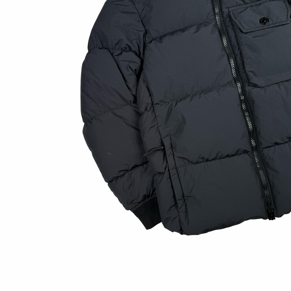 Stone Island Black Naslan Light Watro Down TC Puffer - Medium