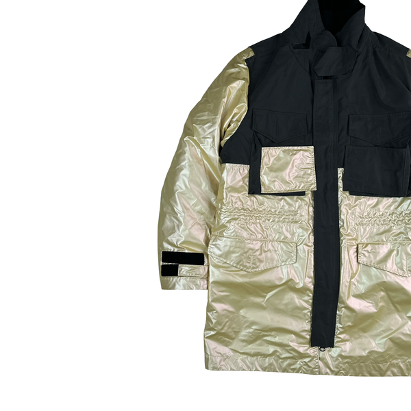 Stone Island 2018 Yellow Iridescent Coating Tela Reflex Mat 3 in 1 Iridescent Reflex Parka Jacket - Large