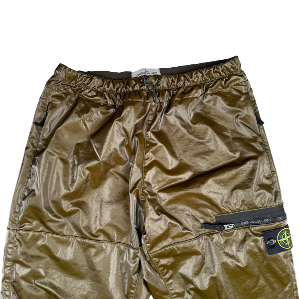 Stone Island 2025 Khaki Prismatico Polartec Resin Coated Trousers - 32" Medium