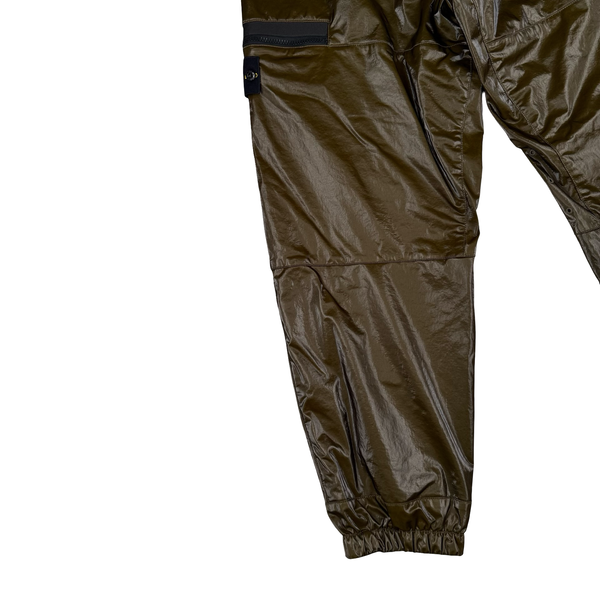 Stone Island 2025 Khaki Prismatico Polartec Resin Coated Trousers - 32" Medium