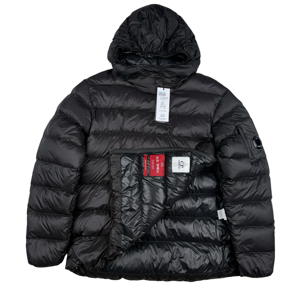 CP Company Black Down Filled DD Shell Lens View Pullover Smock Puffer Jacket - Medium