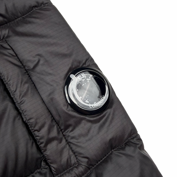 CP Company Black Down Filled DD Shell Lens View Pullover Smock Puffer Jacket - Medium