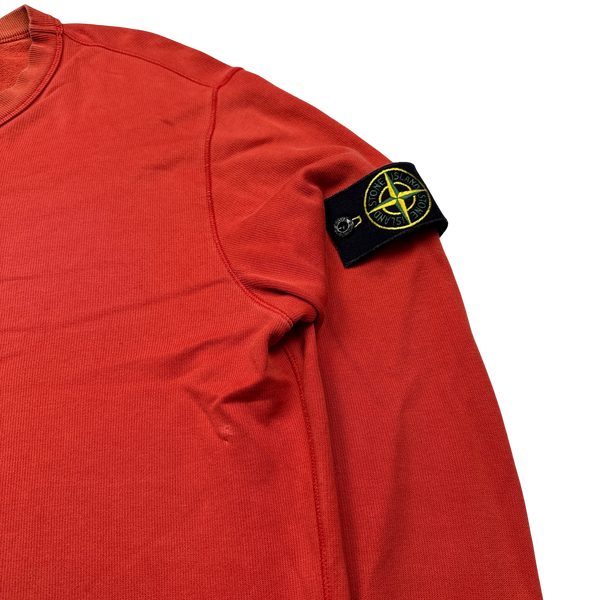 Stone Island 2015 Red Cotton Crewneck Sweatshirt - Medium