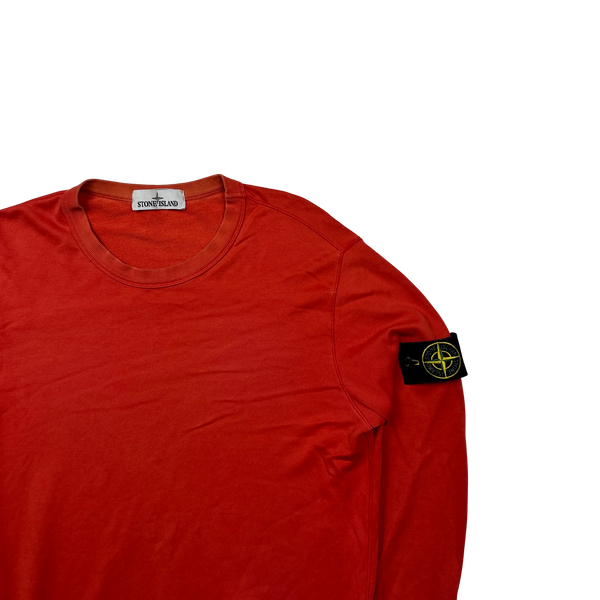 Stone Island 2015 Red Cotton Crewneck Sweatshirt Medium Mat s Island