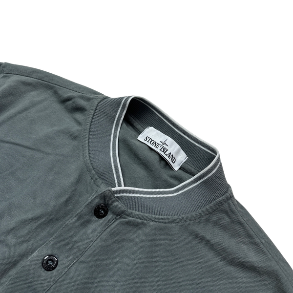 Stone Island 2017 Grey Stretch Cotton Polo Shirt - Large
