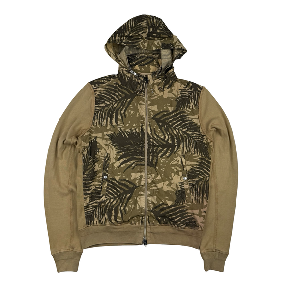 CP Company Rare Sample Palm Leaf Print Camo Cotton Blend Hooded Jacket - Large