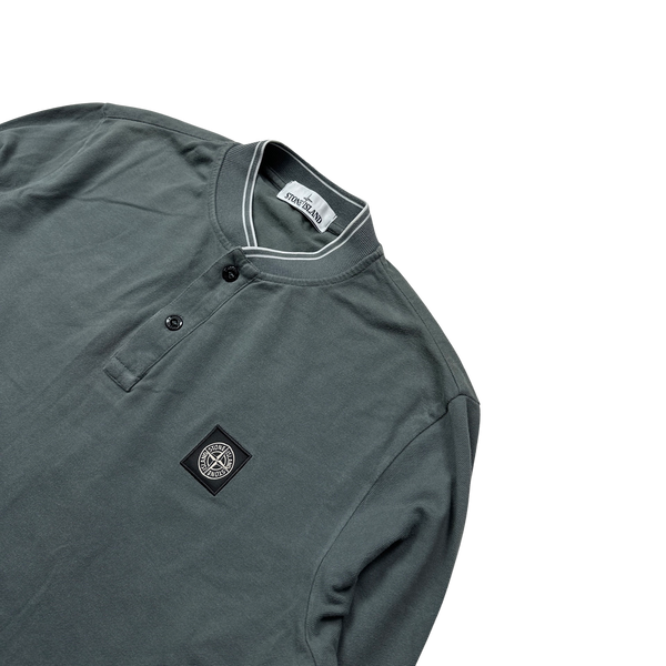 Stone Island 2017 Grey Stretch Cotton Polo Shirt - Large