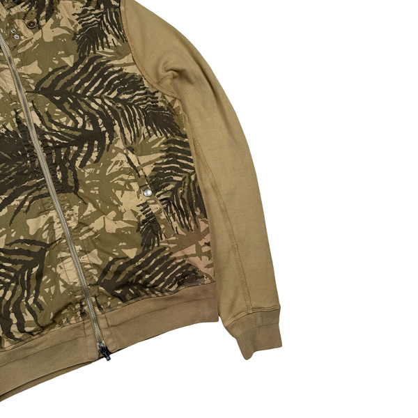 CP Company Rare Sample Palm Leaf Print Camo Cotton Blend Hooded Jacket - Large