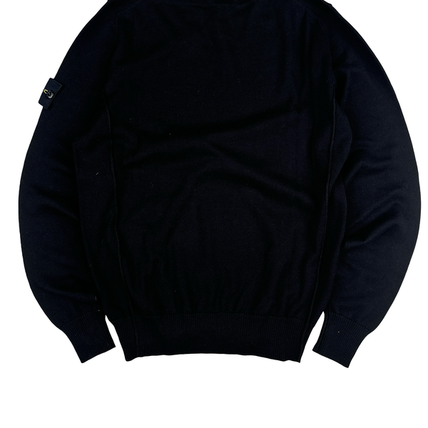 Stone Island 2020 Black Crewneck Knit Jumper - Small
