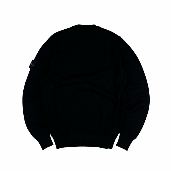 Stone Island 2020 Black Crewneck Knit Jumper - Small